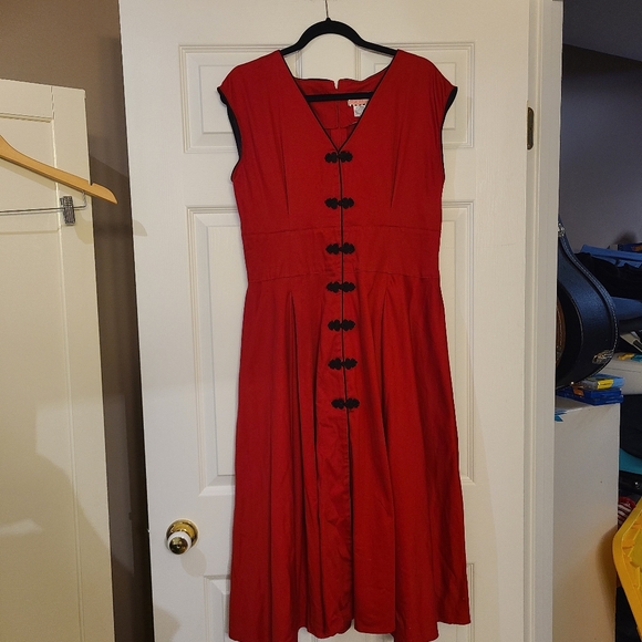 Pinup Couture Dresses & Skirts - Pinup Couture - Red Retro Dress - Aline